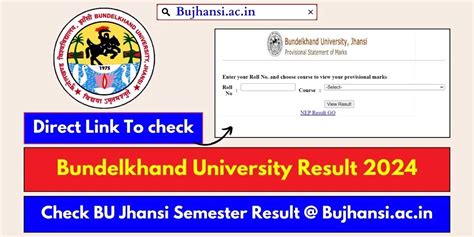 Bundelkhand University (BU) Result 2024(Released.
